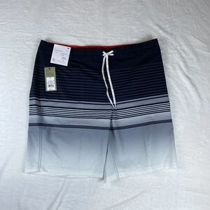 Goodfellow & Co Board Shorts Men 40 Graves Striped 10" 4 Way Stretch UPF‎ 50+
